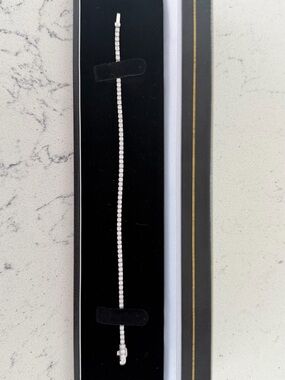 Lab grown tennis bracelet in 14k gold